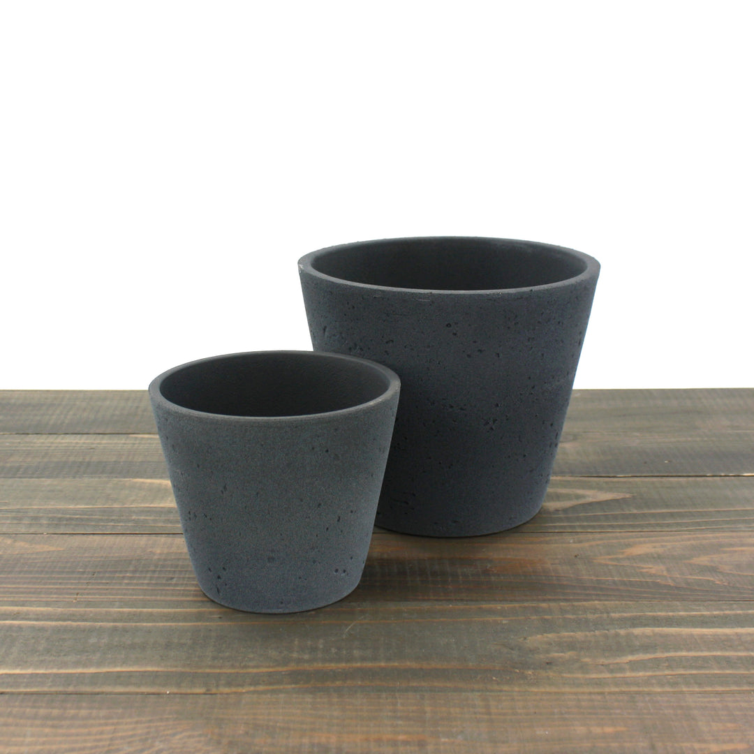 Dark Stone Roca Pots for houseplants